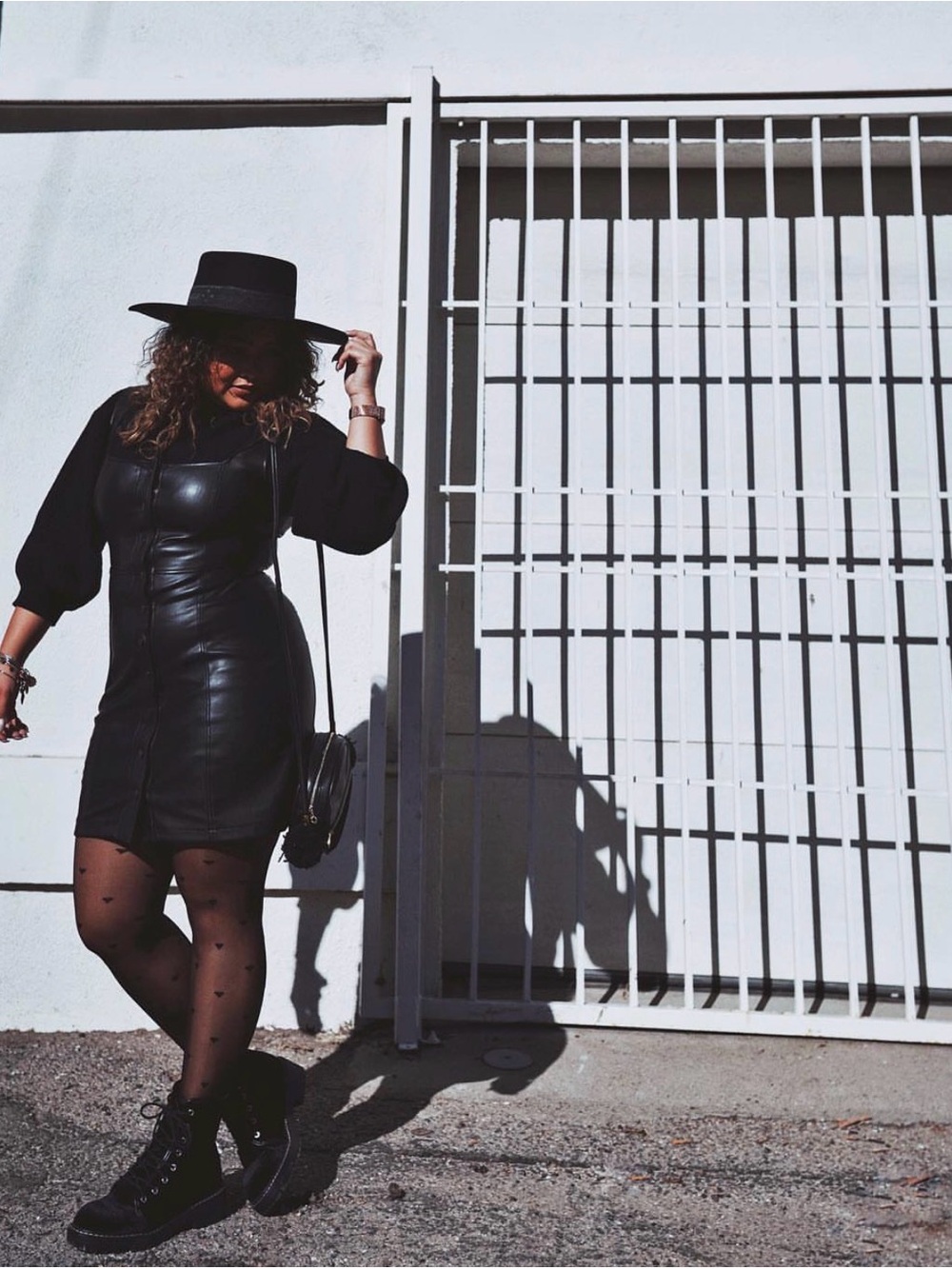 Urban Outfitters Black Faux Leather Mini Dress